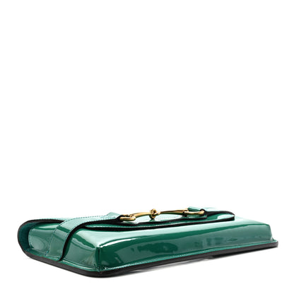 Gucci Patent Large Bright Bit Clutch Shocking Green 4 of 8