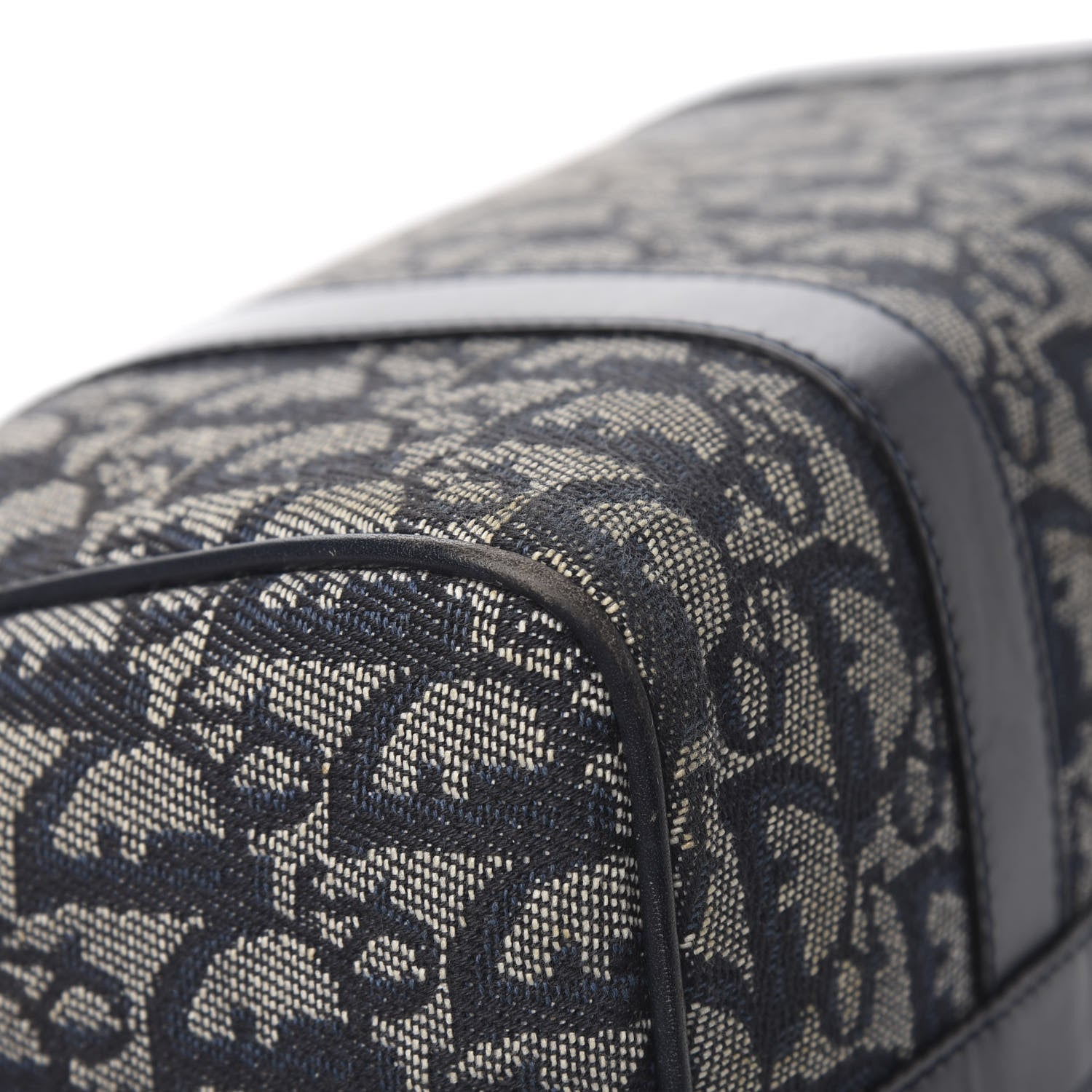 Christian Dior Denim Monogram Boston Navy 9 of 11
