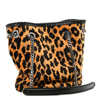 Stella McCartney Jacquard Leopard Print Small Falabella Bucket Bag Leopard 3 of 9