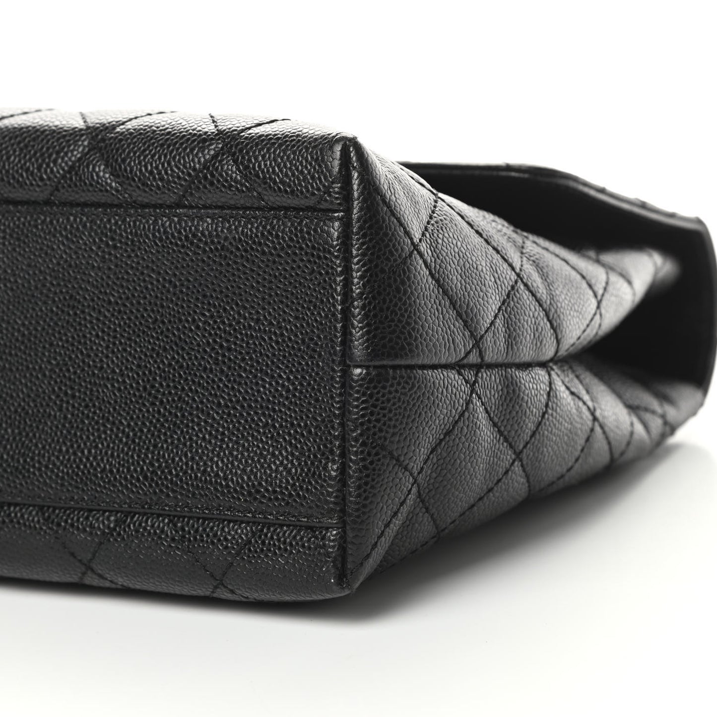 Caviar Quilted Jumbo Kelly Flap Black