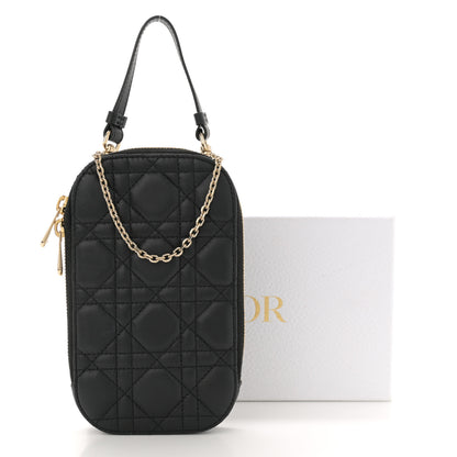 Christian Dior Lambskin Cannage Lady Dior Phone Holder Black 12 of 12