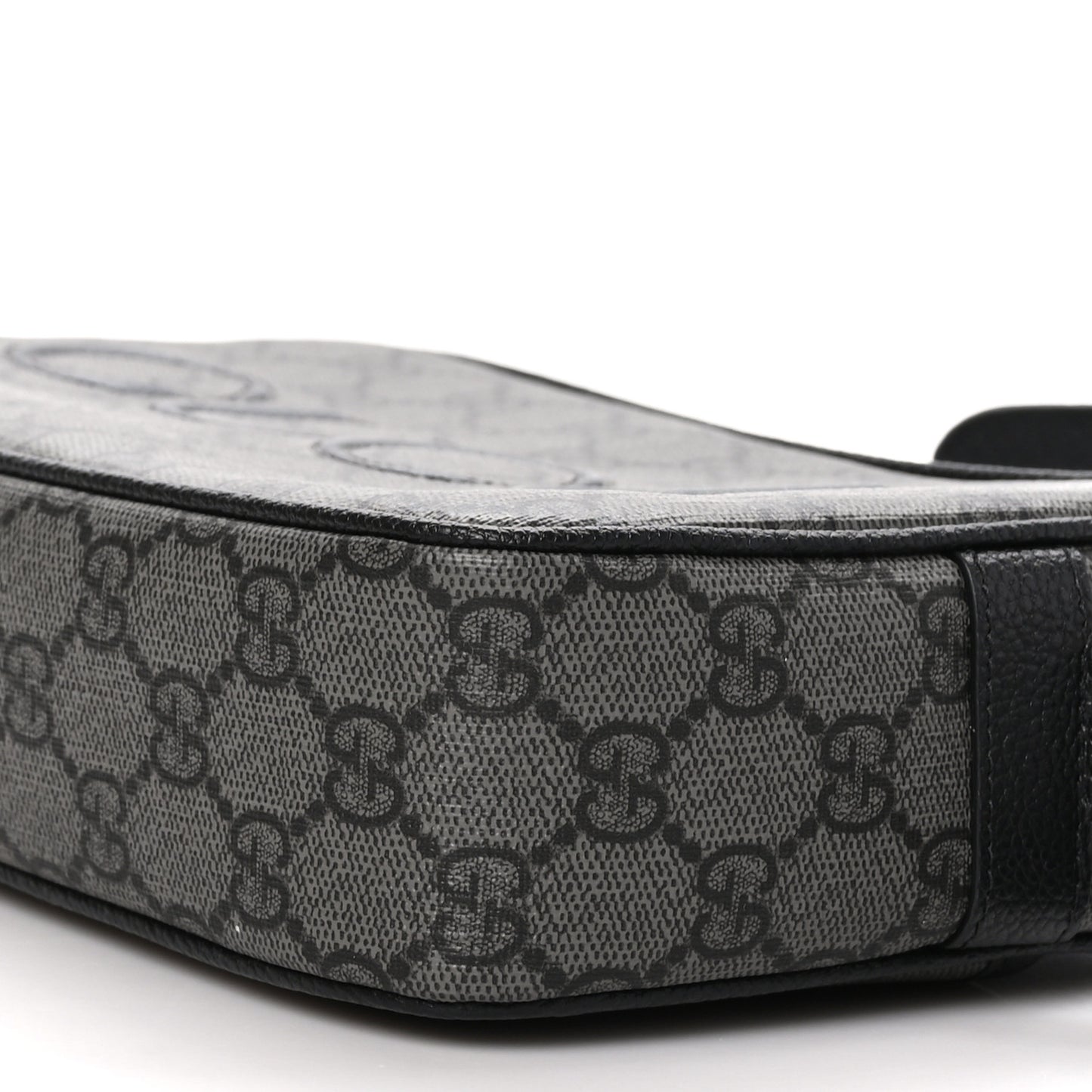 GG Supreme Monogram Mini Shoulder Bag Grey Black