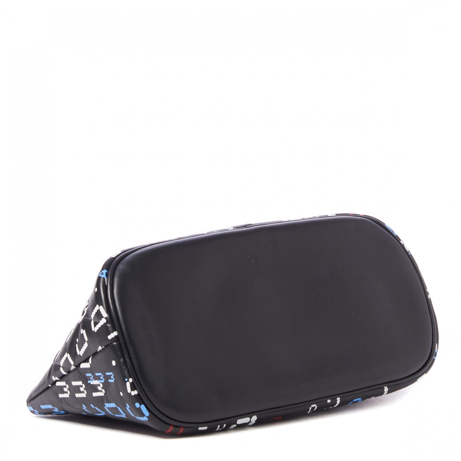 Chanel Lambskin Quilted Data Center Cosmetic Case Black 3 of 8