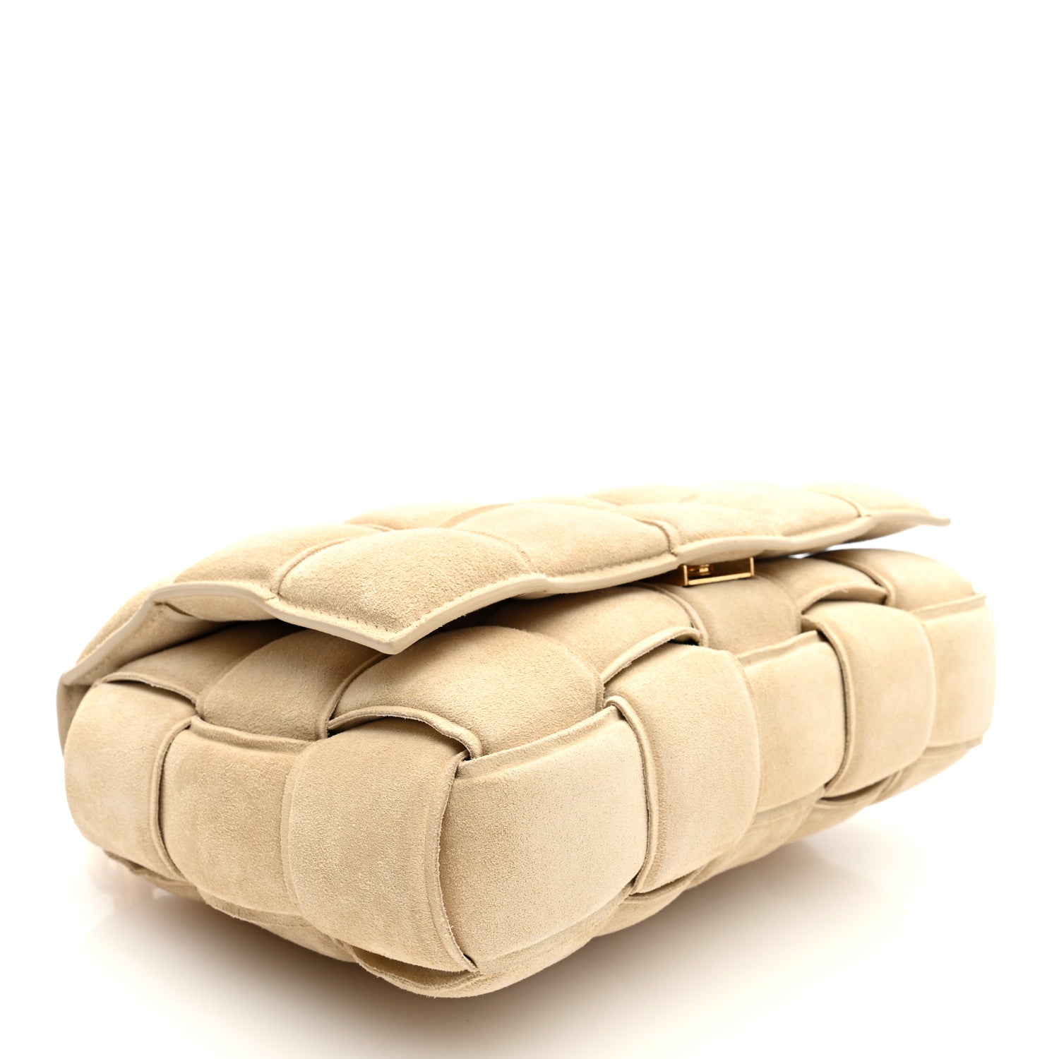 Bottega Veneta Suede Maxi Intrecciato Padded Chain Cassette Crossbody Bag Sand 4 of 9