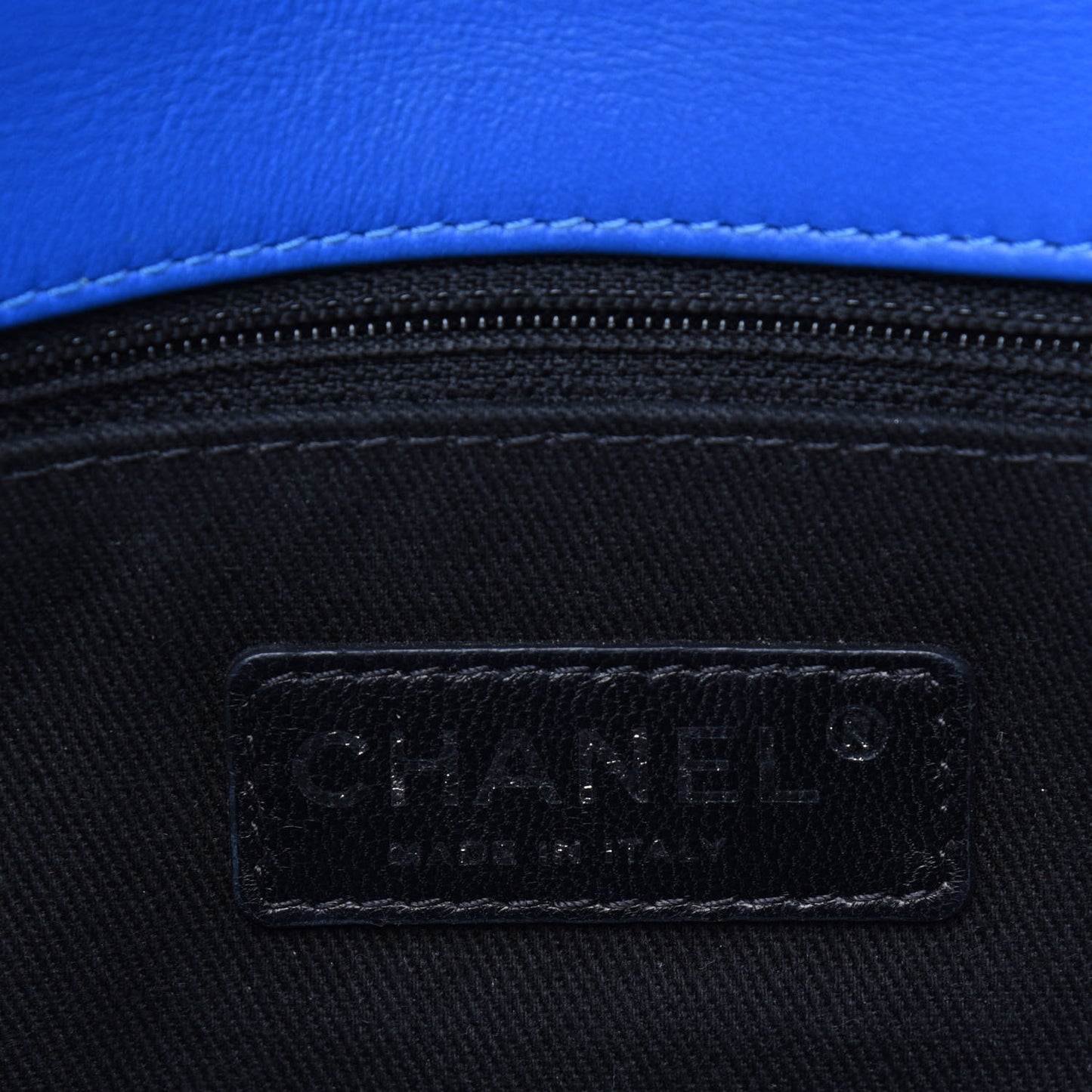 Patent Quilted Large Coco Shine Flap Blue