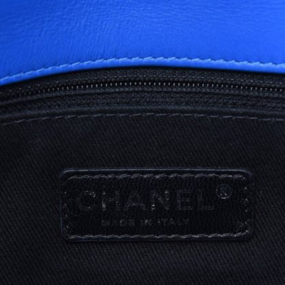 Chanel Patent Quilted Large Coco Shine Flap Blue 5 of 13