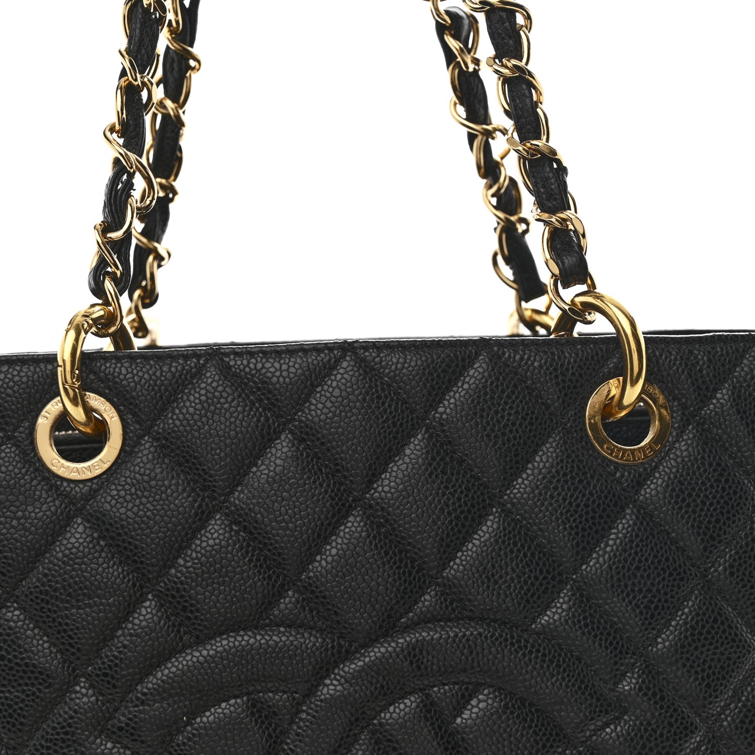 Chanel Caviar Quilted Grand Shopping Tote GST Black 9 of 14