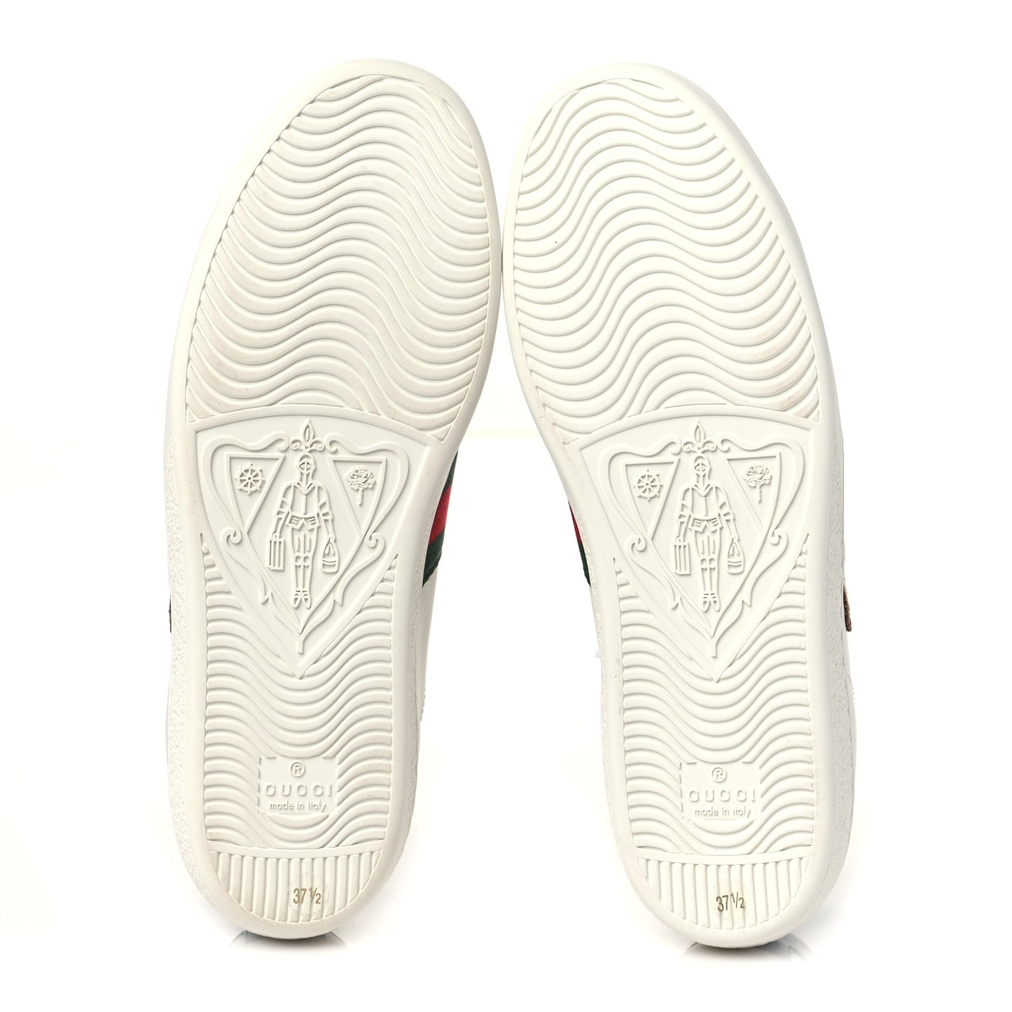 X DORAEMON Calfskin Fujiko Embroidered Womens Ace Sneakers 37.5 White Green