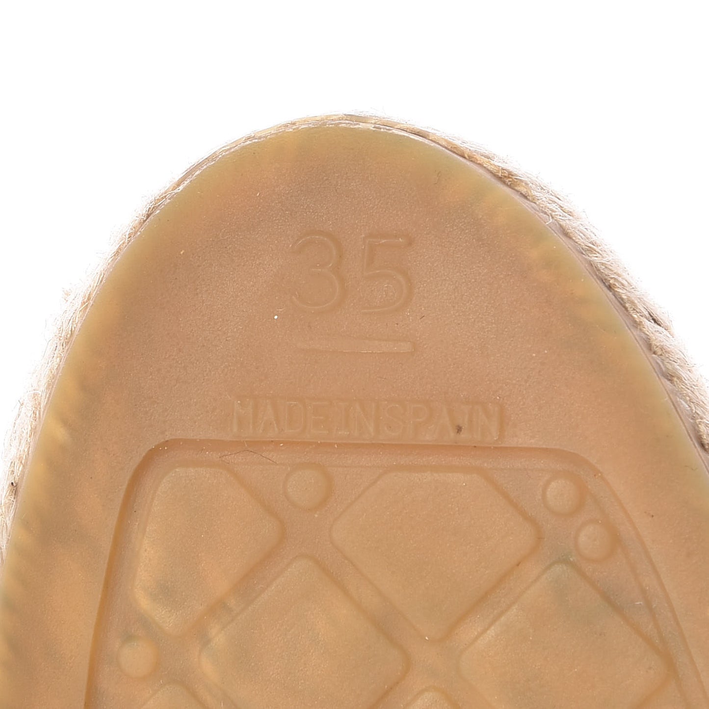 Lambskin CC Espadrilles 35 Beige Black