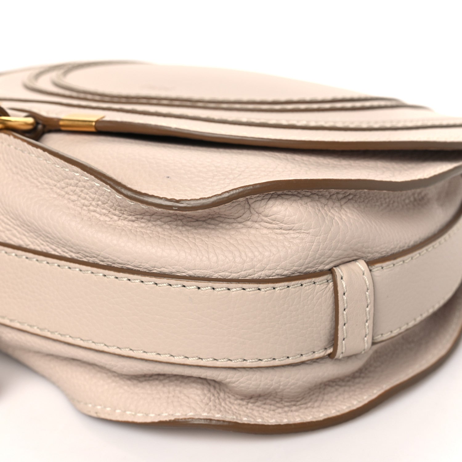 Chloe Grained Calfskin Medium Marcie Saddle Bag Nomad Beige 11 of 11