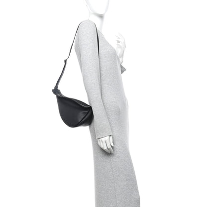 The Row Grained Calfskin Small Slouchy Banana Bag Black 2 of 10