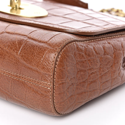 Mulberry Nappa Crocodile Embossed Small Lily Flap Oak 9 of 10