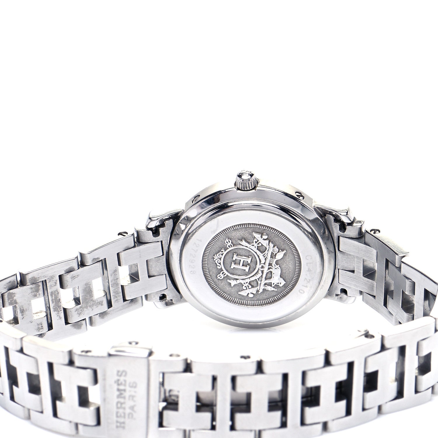 Hermes Stainless Steel 24mm Clipper Quartz Watch Black 4 of 5