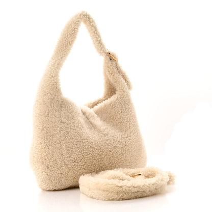 Gucci Shearling Small Jackie 1961 Shoulder Bag Ivory 3 of 9
