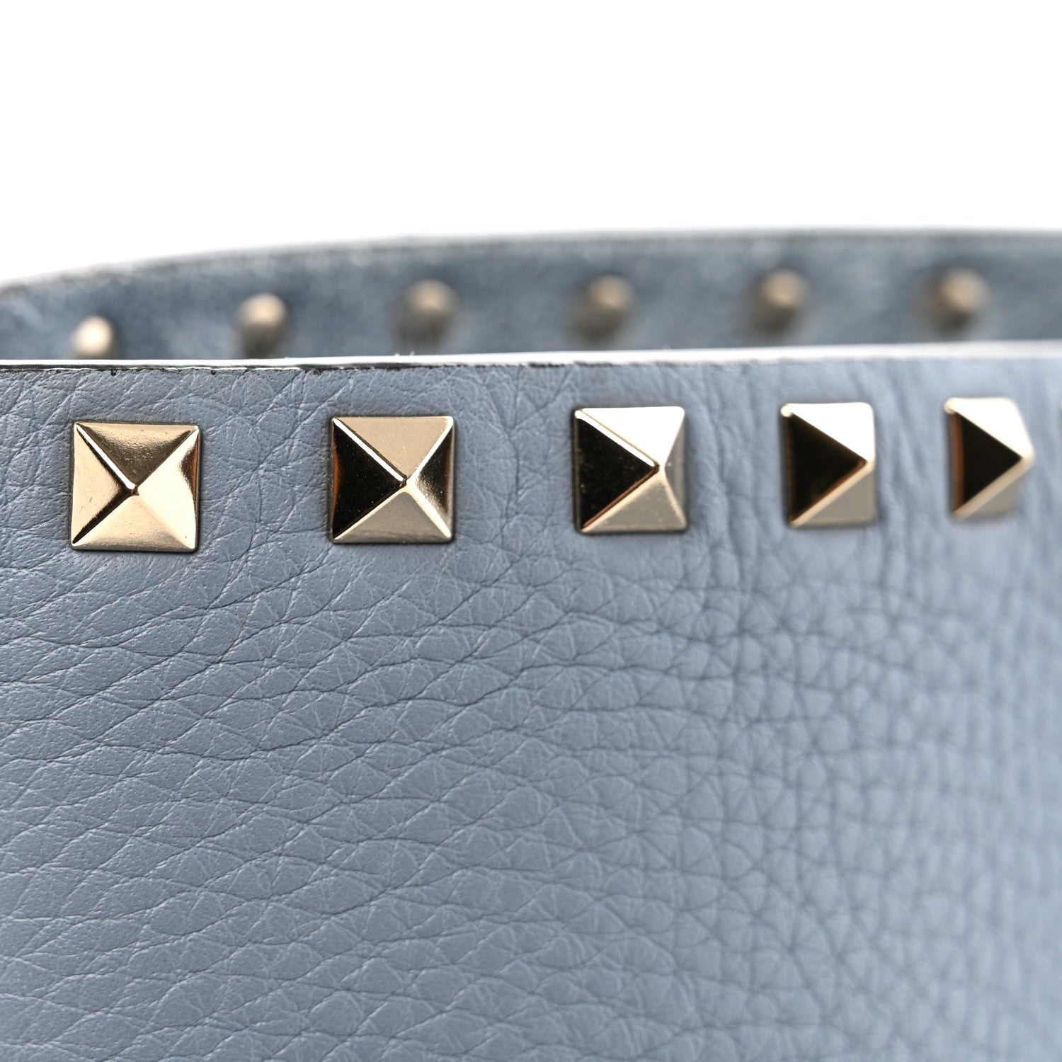 Valentino Garavani Grained Calfskin Rockstud Shoulder Tote Niagara 11 of 12