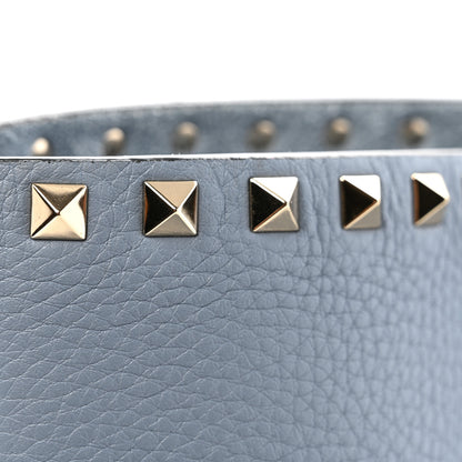 Valentino Garavani Grained Calfskin Rockstud Shoulder Tote Niagara 11 of 12