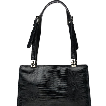 Fendi Lizard Satchel Black 7 of 13