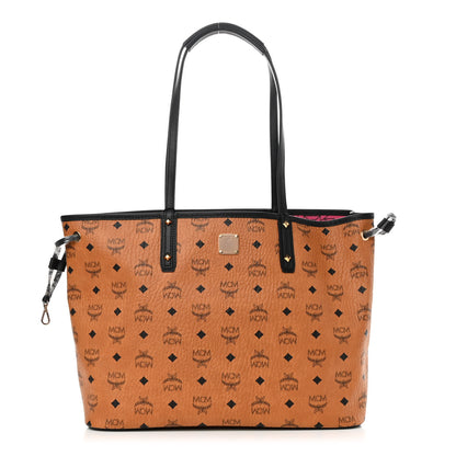 MCM Visetos Medium Project Reversible Shopper Tote Cognac 1 of 13