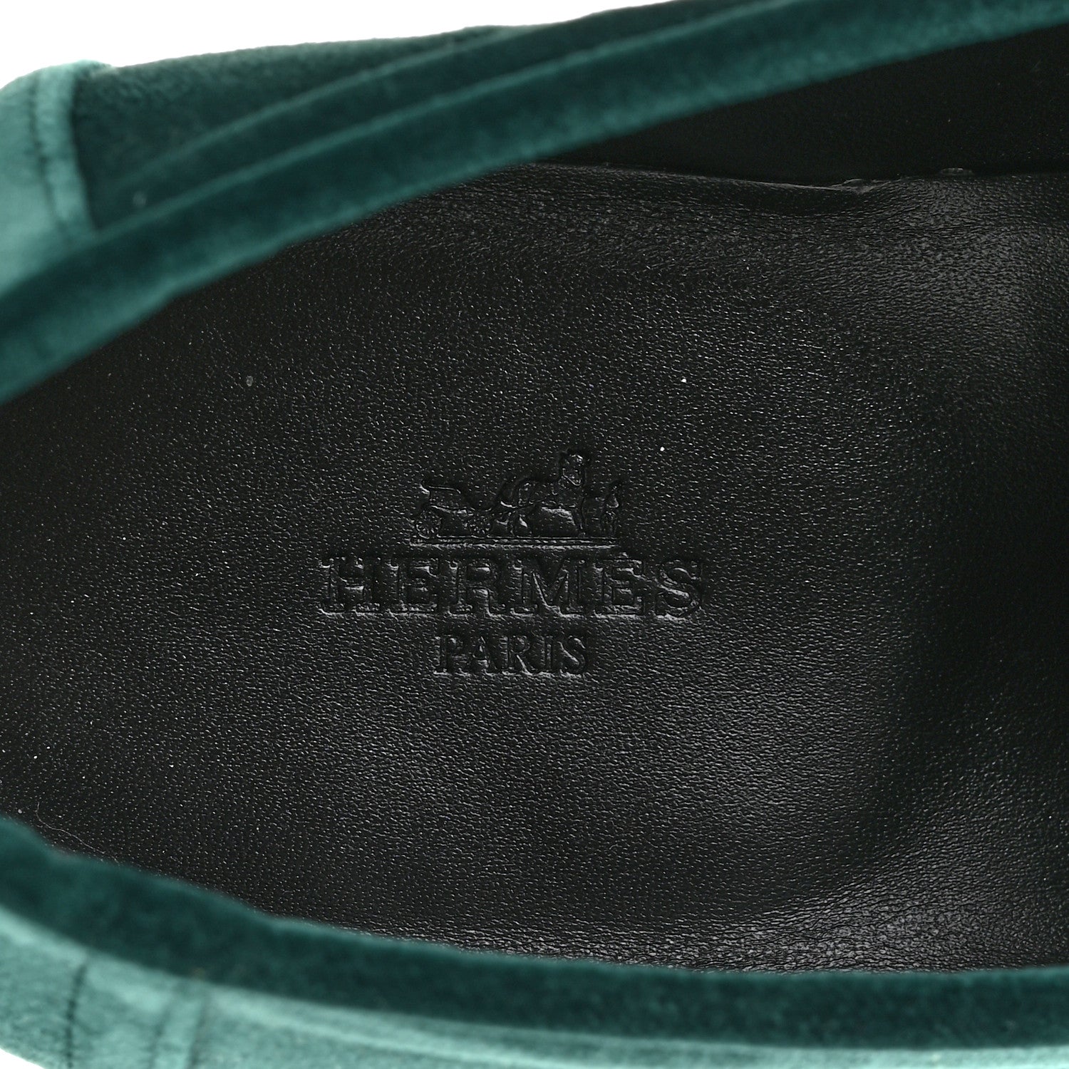 Hermes Velvet Mens Paris Loafers 43.5 Vert Fonce 7 of 10