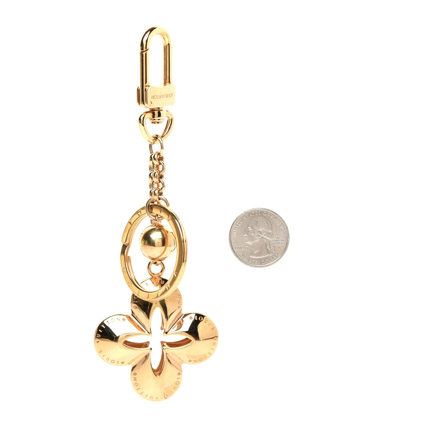 Metal Eclipse Bag Charm Key Holder Gold