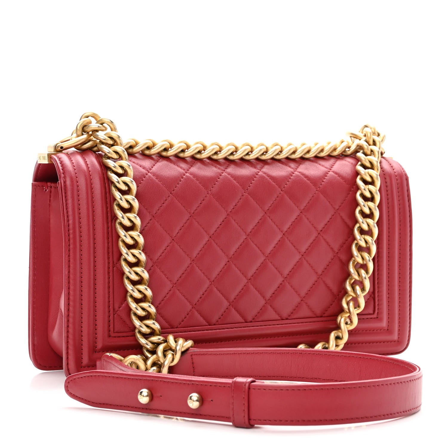 Chanel Calfskin Quilted Medium Boy Flap Red 3 of 10