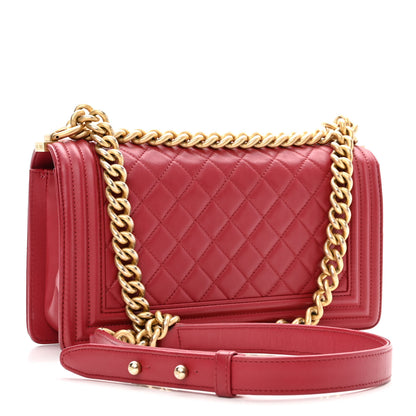 Chanel Calfskin Quilted Medium Boy Flap Red 3 of 10