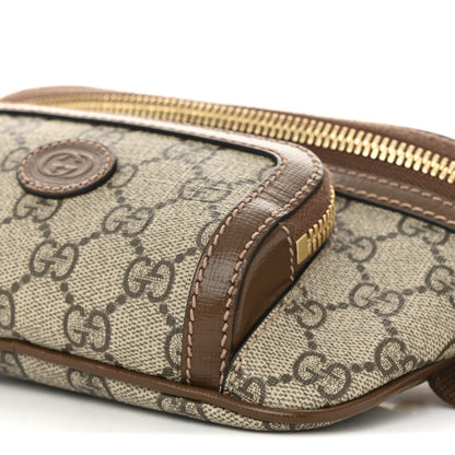 Gucci GG Supreme Monogram Textured Calfskin Retro Interlocking G Belt Bag Beige Ebony Brown Sugar 10 of 11