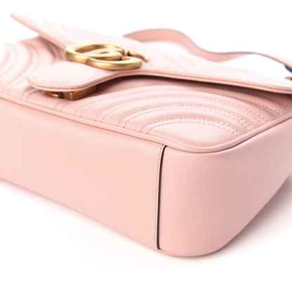 Gucci Calfskin Matelasse Small GG Marmont Shoulder Bag Perfect Pink 8 of 11