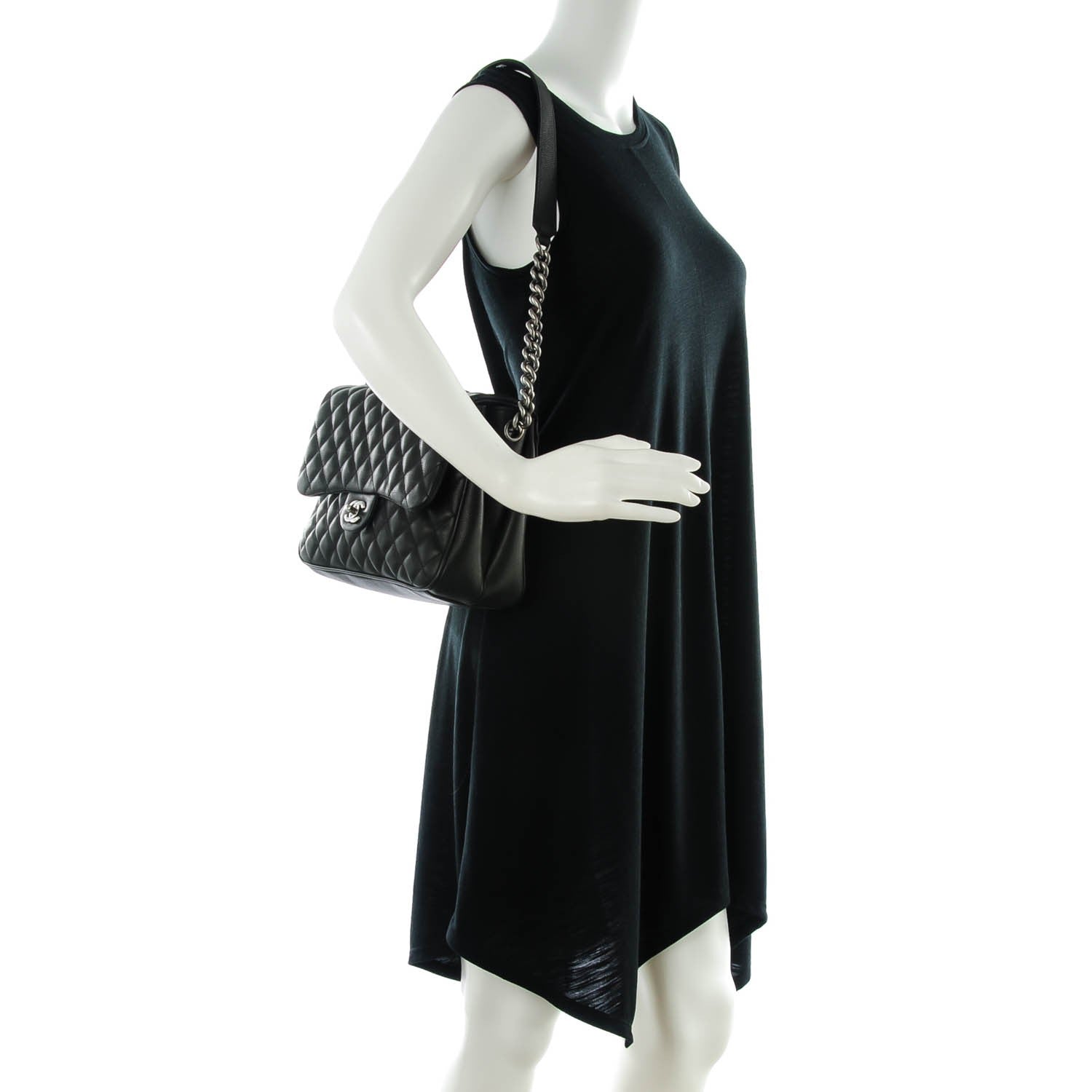 Chanel Caviar Quilted Medium Rock In Rome Flap Black 2 of 8