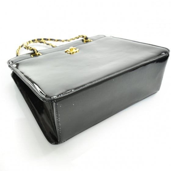 Chanel Patent Handbag Black 4 of 9