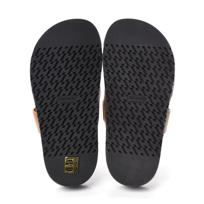 Hermes Calfskin Womens Chypre Sandals 36 Gold 5 of 9