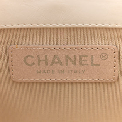 Chanel Calfskin Raffia Small Vanity Case Bag White Beige White Beige 6 of 11