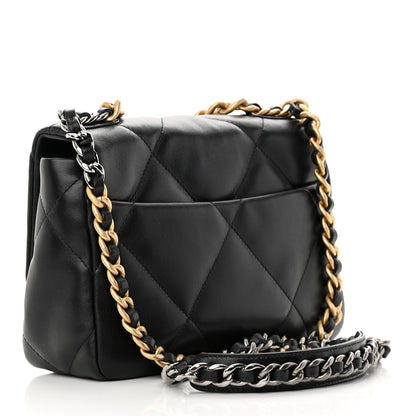 Chanel Lambskin Quilted Medium Chanel 19 Flap Black 3 of 12