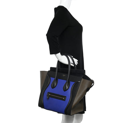 Celine Smooth Calfskin Mini Tri-Color Luggage Indigo 2 of 13