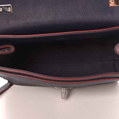 Louis Vuitton Calfskin Lockme II Chain Bag BB Marine Rouge 5 of 11