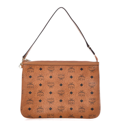 MCM Visetos Liz Shopper Tote Pouch Cognac 1 of 6