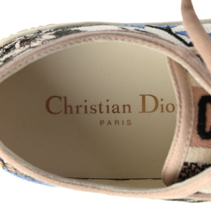Christian Dior Canvas Rosa Mutabilis Embroidered Womens Walk'N'Dior Low Top Sneakers 37.5 Multicolor 7 of 8