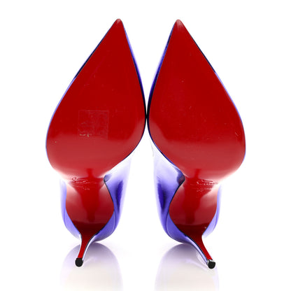 Christian Louboutin Metallic Patent Hot Chick 100 Pumps 38 Purple 5 of 7