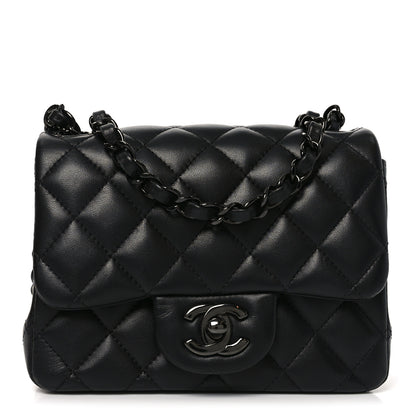 Chanel Lambskin Quilted Mini Square Flap So Black 1 of 10