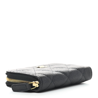 Chanel Caviar Quilted Zip Coin Purse Black 4 of 7