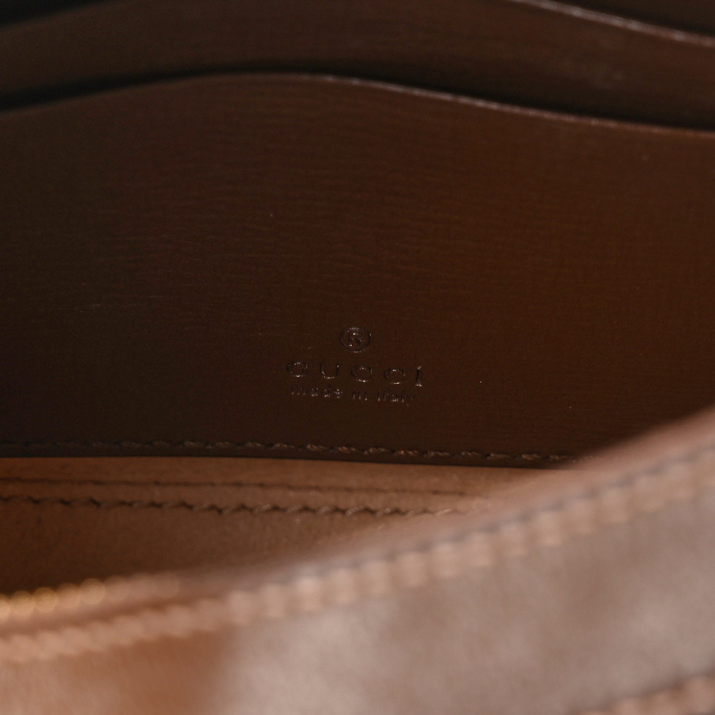 GG Supreme Monogram Azalea Calfskin Mini Retro Interlocking G Half Moon Bag Beige Ebony Brown Sugar