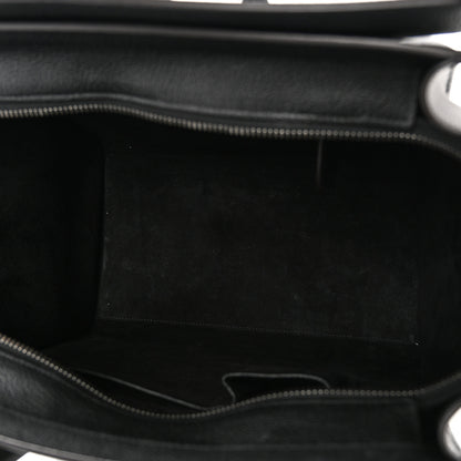 Celine Drummed Calfskin Mini Luggage Black 5 of 9