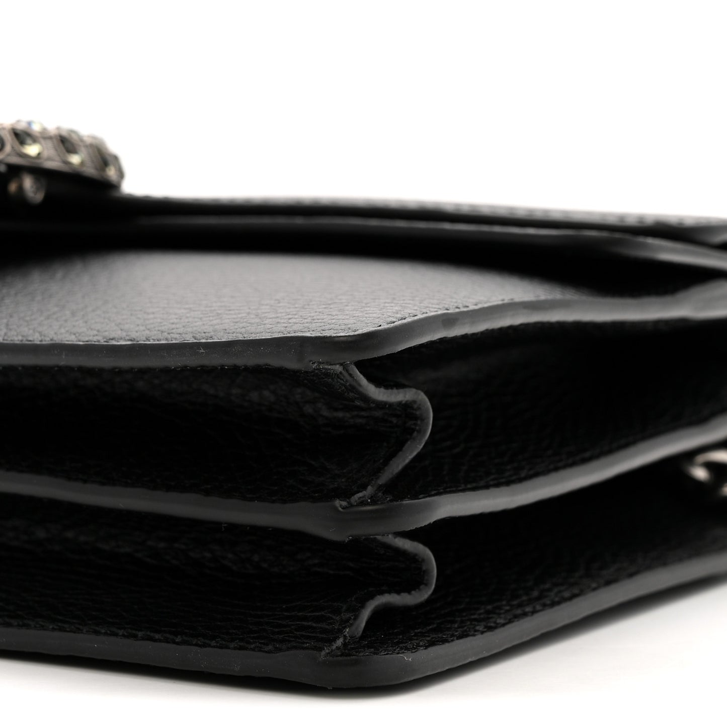 Pebbled Calfskin Small Dionysus Shoulder Bag Black
