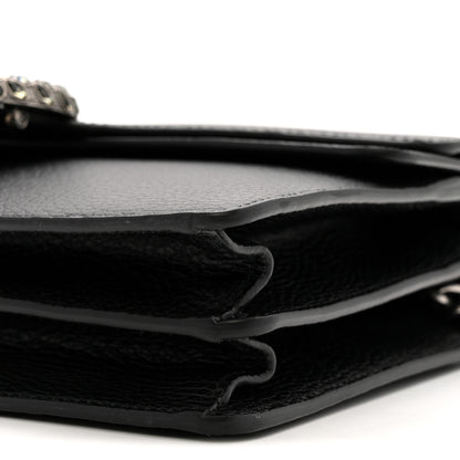 Gucci Pebbled Calfskin Small Dionysus Shoulder Bag Black 10 of 11