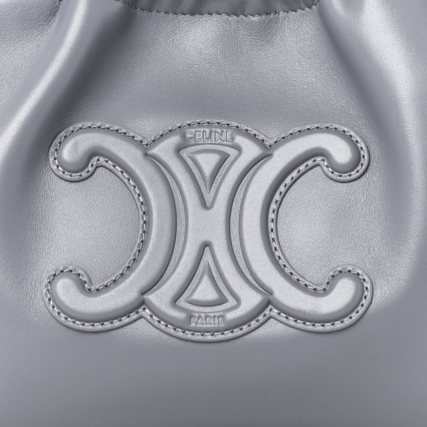 セリーヌ Celine Smooth Calfskin Cuir Small Triomphe Cabas Drawstring