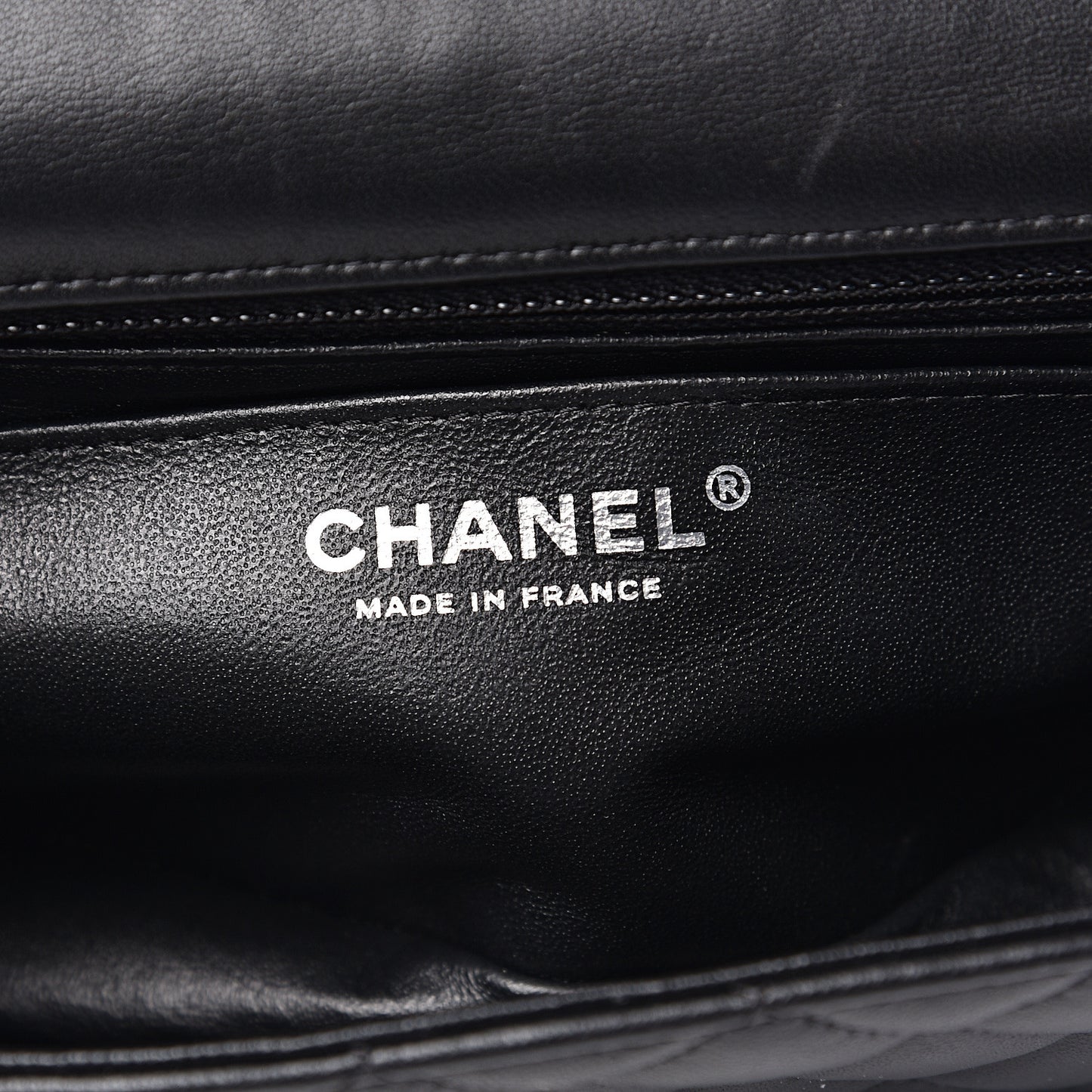 Lambskin Quilted Mini Rectangular Flap Black