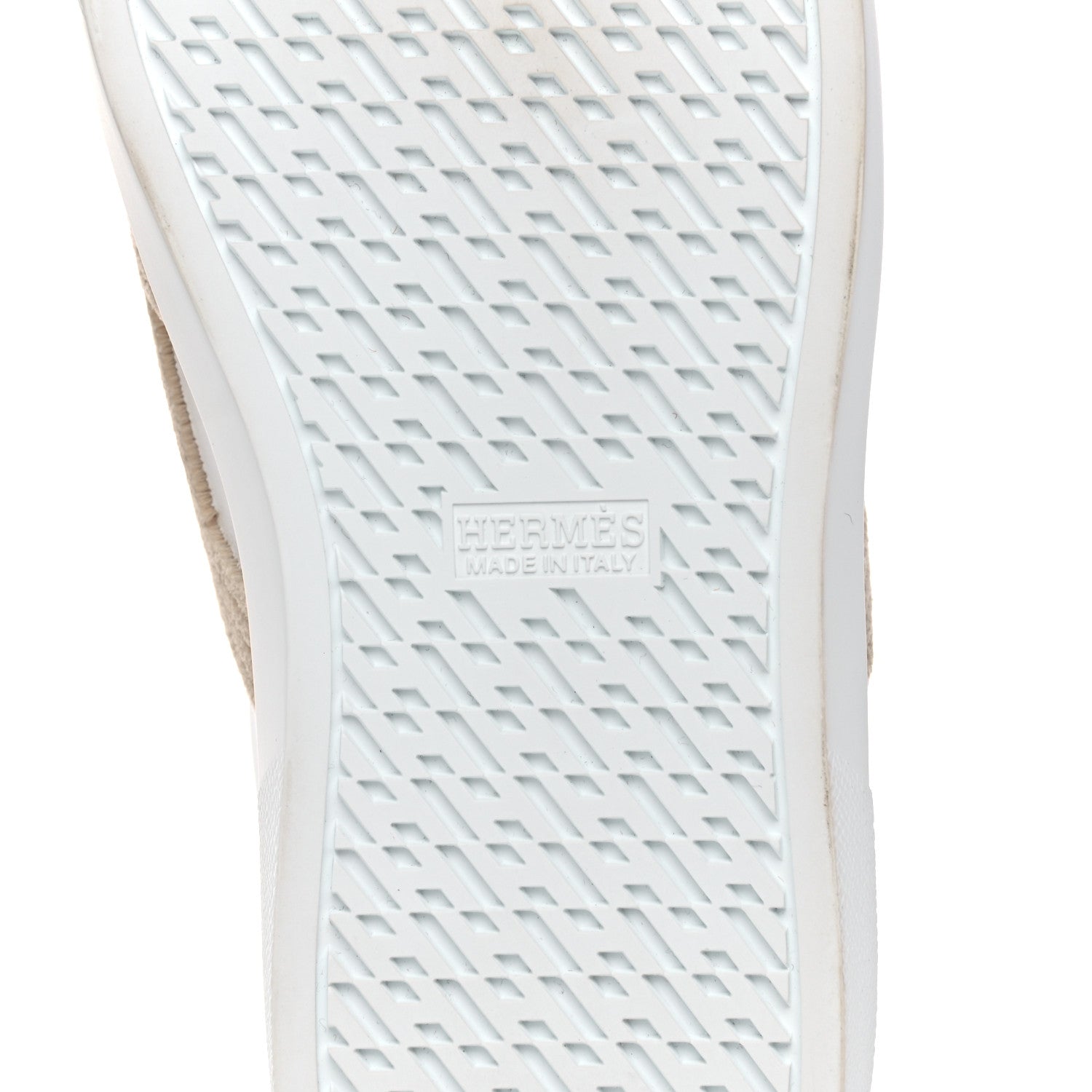 Hermes Calfskin Woolskin Womens Advantage Sneakers 37.5 White 6 of 9