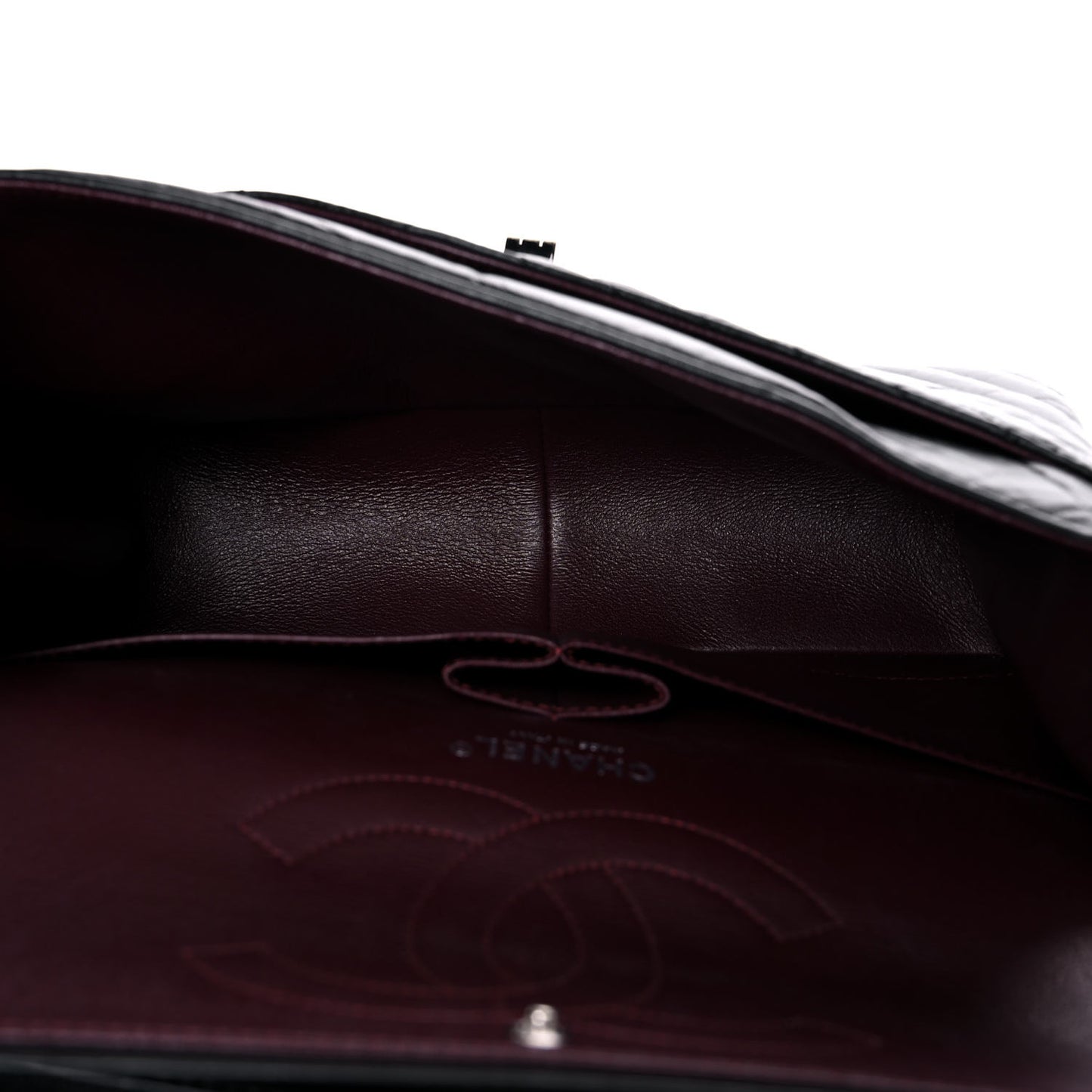 Aged Calfskin Chevron Quilted 2.55 Reissue 226 So Black
