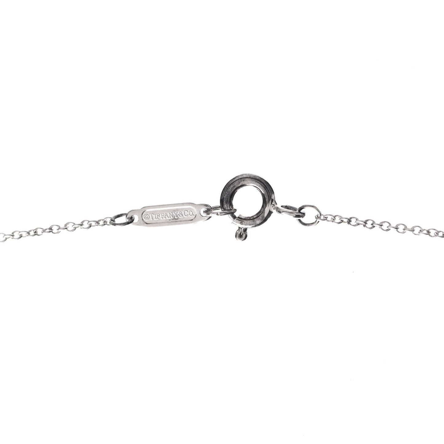 Sterling Silver Diamond 1837 Circle Lock Necklace