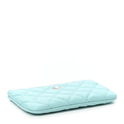 Chanel Caviar Quilted Small Cosmetic Case Light Blue 4 of 7